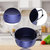 3.7 qt. Aluminum Alloy Nonstick Sauce Pan In Blue With Lid