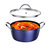 3.7 qt. Aluminum Alloy Nonstick Sauce Pan In Blue With Lid