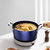 3.7 qt. Aluminum Alloy Nonstick Sauce Pan In Blue With Lid