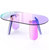 37.4 In. Oval Acrylic Coffee Table - Multicolor