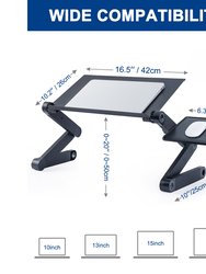 Adjustable And Foldable Portable Laptop Stand With Mouse Pad