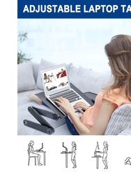 Adjustable And Foldable Portable Laptop Stand With Mouse Pad