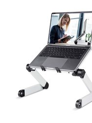 Aluminum Adjustable And Foldable Portable Laptop Stand In Black