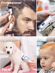 Professional LED Displayed Cordless Hair Trimmer Set With Grooming Kit