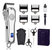 Professional LED Displayed Cordless Hair Trimmer Set With Grooming Kit - Silver