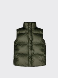 Boxy Puffer Vest - Evergreen
