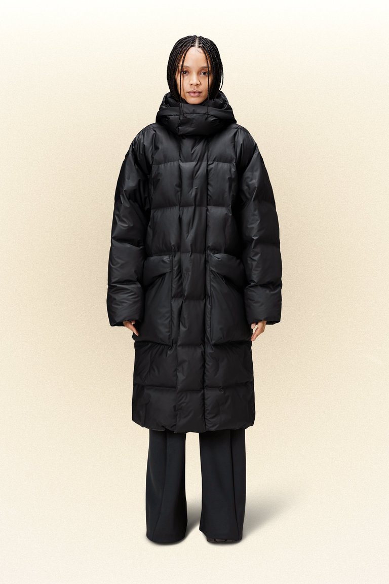Harbin Long Puffer Jacket - Black