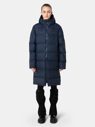 Long Puffer Jacket - Blue