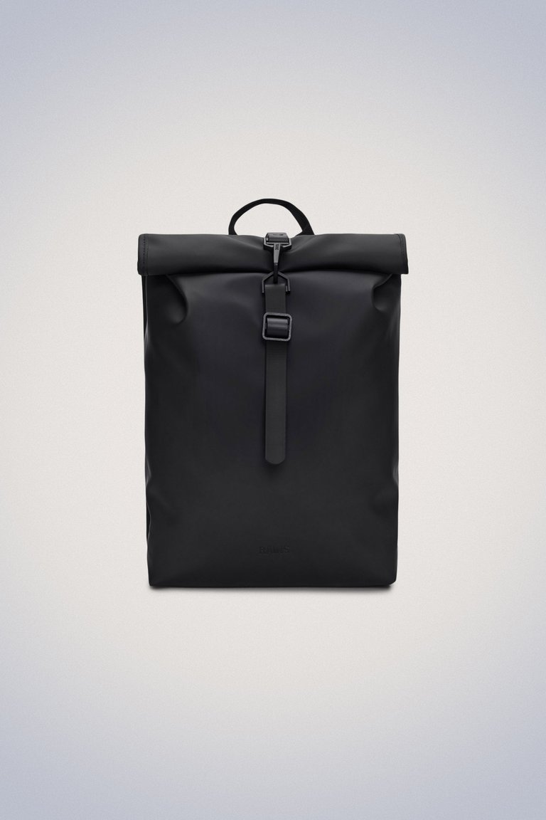 Rolltop Rucksack Mini Backpack - Black