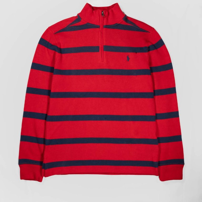 Men's Fall Iv Long Sleeve Polo In Mar Red Mu - Mar Red Mu