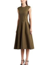 Omeria Dress Cotton In Olive - Olive