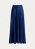 Polo Bias Cut Double Faced Satin Skirt In Holiday Navy