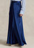 Polo Bias Cut Double Faced Satin Skirt In Holiday Navy - Holiday Navy
