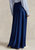 Polo Bias Cut Double Faced Satin Skirt In Holiday Navy