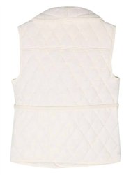 Polo Quilted Vest With Tie Belt