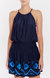 Emily Sleeveless Embellished Dress - Spring Navy