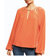 Varinda Chain Neck Cutout Blouse - Poppy