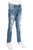 Boy's Skinny Fit Rip & Repair Denim Pants - Light Stone