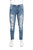 Boy's Skinny Fit Rip & Repair Denim Pants - Light Stone - Light Stone