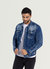 Men's Denim Jacket Medium Distressed Rips