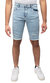 Men's Rips Distress Frayed Cut Off Denim Shorts - Bleach