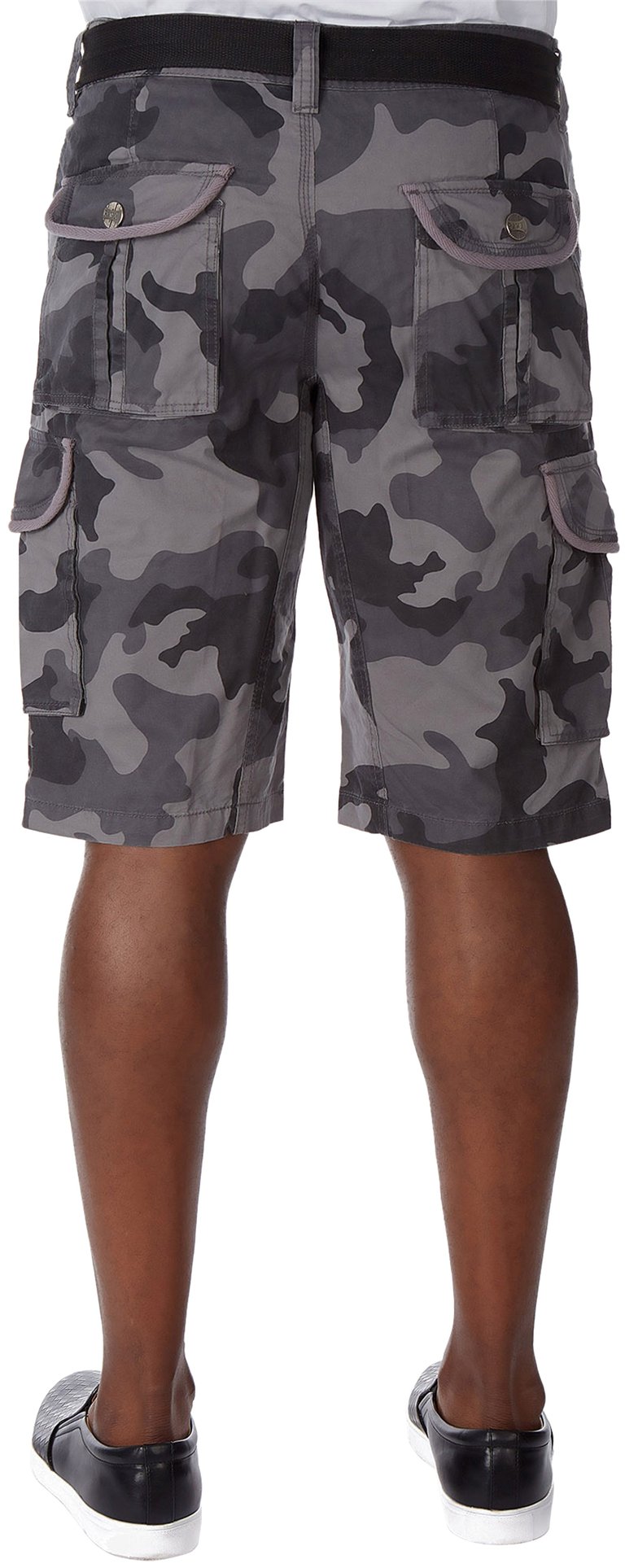 RMS-17020 Belted Cargo Shorts With Snap Button