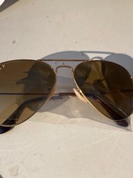 Aviator Arista Sunglasses - Brown Gradient - Brown Gradient