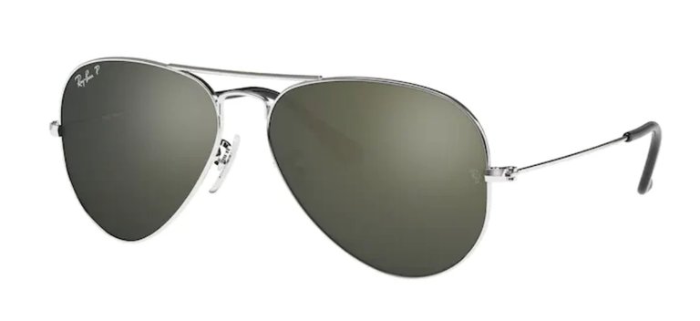 Aviator Large Metal Sunglasses - Silver-Grey Mirror - Silver-Grey Mirror