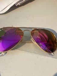 Aviator Matte Arista Sunglasses - Brown-Fuchsia