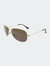 Polarized Chromance Gold Oval Sunglasses - Gold