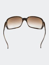 Womens Gradien Brown Rectangle Sunglasses