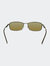 Womens Gradient Brown Rectangle Sunglasses