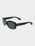 Womens Mirrored Jackie Ohh Black Rectangle Sunglasses - Black