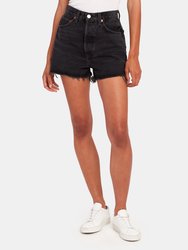 ‘50s Ultra-High Rise Cutoff Shorts - Black