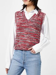 60S Sweater Vest - Red Multi