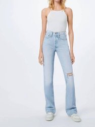 70's High Rise Bootcut Jean In Light Torn 7 - Light Torn 7