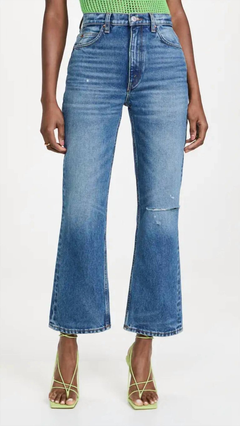70S Loose Flare Rip Jeans - Arroyo Blue