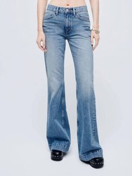 70S Low Rise Bell Bottom Jean - Lake Blue