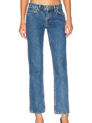 70S Low Rise Straight Leg Jeans - Blue Mere