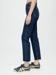 70's Stove Pipe Jeans In Dark Rinse