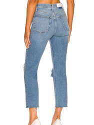 70's Stove Pipe Jeans In Destroyed Dawn