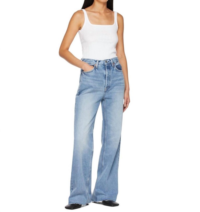 70's Ultra High Rise Wide Leg Jean In 60's Fade - 60's Fade