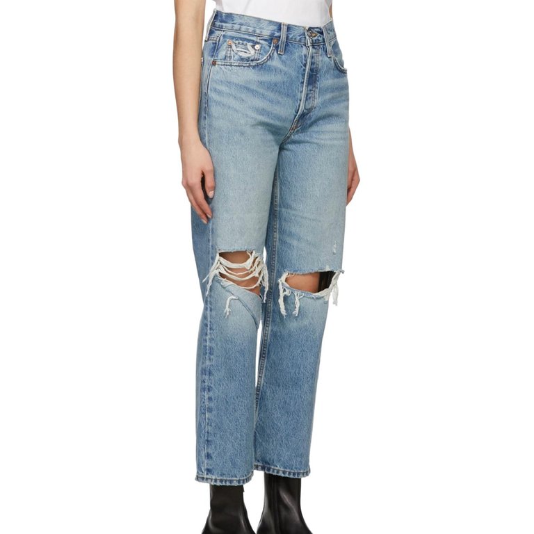 90's Crop Low Slung Jeans In Medium Raf