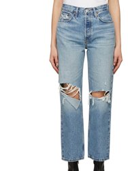 90's Crop Low Slung Jeans In Medium Raf - Medium Raf