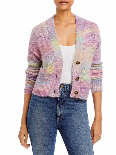 RE/DONE 90's Crop Oversized Cardigan In Purple Space Dye product