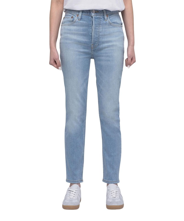 90's High-Rise Ankle Crop Jean In Costa Indigo - Costa Indigo