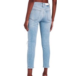 90's High-Rise Ankle Crop Jean In Worn Light Azure