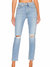 90S High Rise Ankle Crop Jean - Destroy Sanded Blue