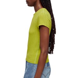 Hemp Rib Baby Tee In Wasabi