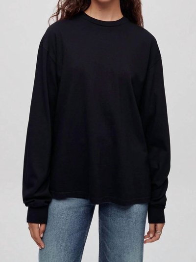 RE/DONE Long Sleeve Boyfriend Tee In Black product